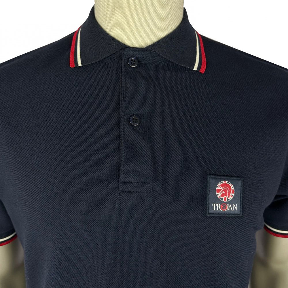 Trojan Triple Tip Polo Navy