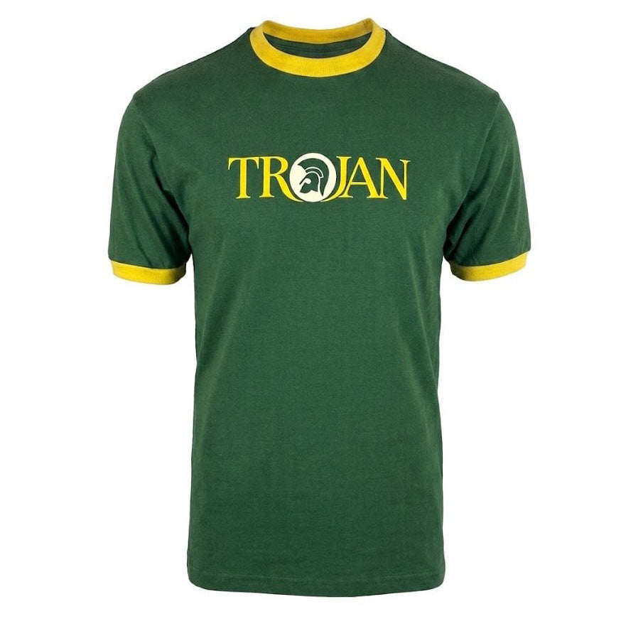 Trojan Logo Ringer T-Shirt Green