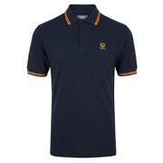 Trojan Tipped Pique Polo Navy