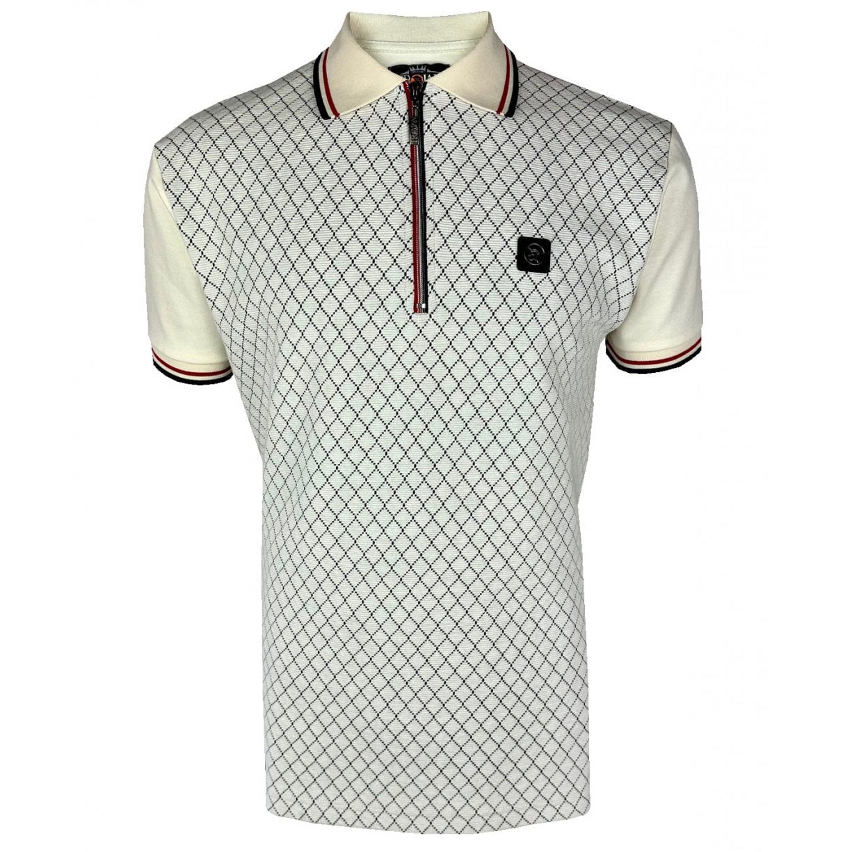 Trojan Ottoman Panel Polo Shirt White