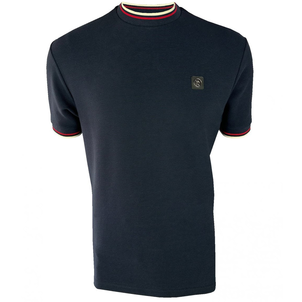 Trojan Ottoman Rib T-Shirt Navy