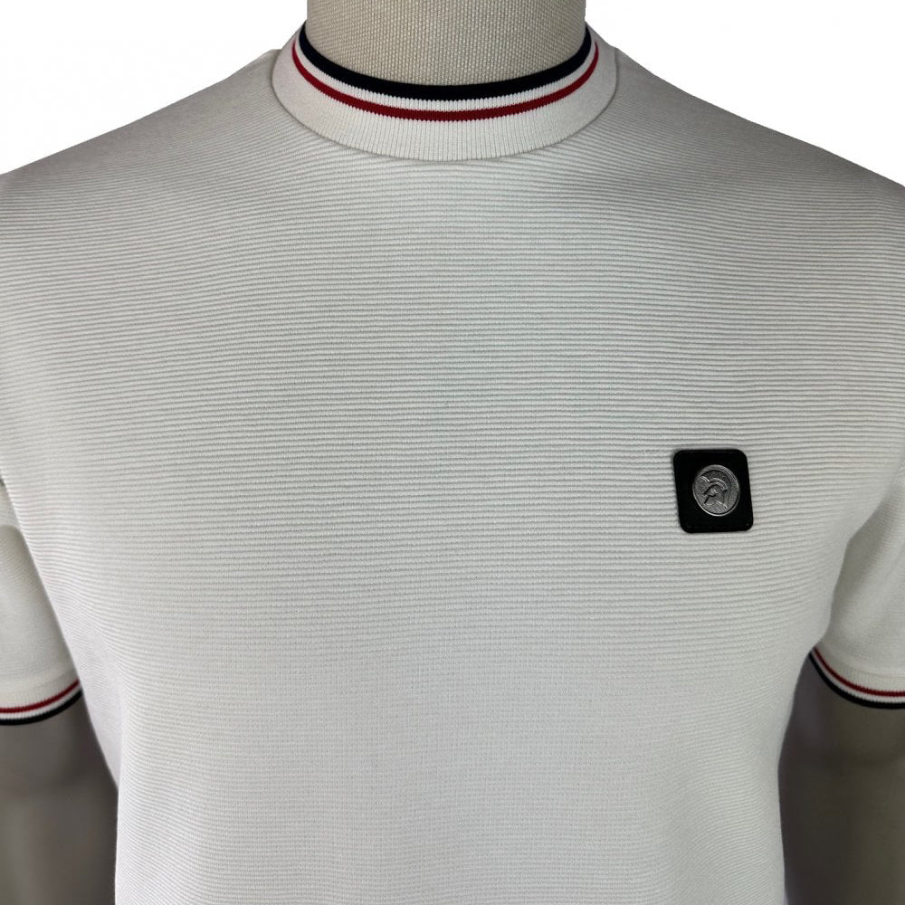 Trojan Ottoman Rib T-Shirt White