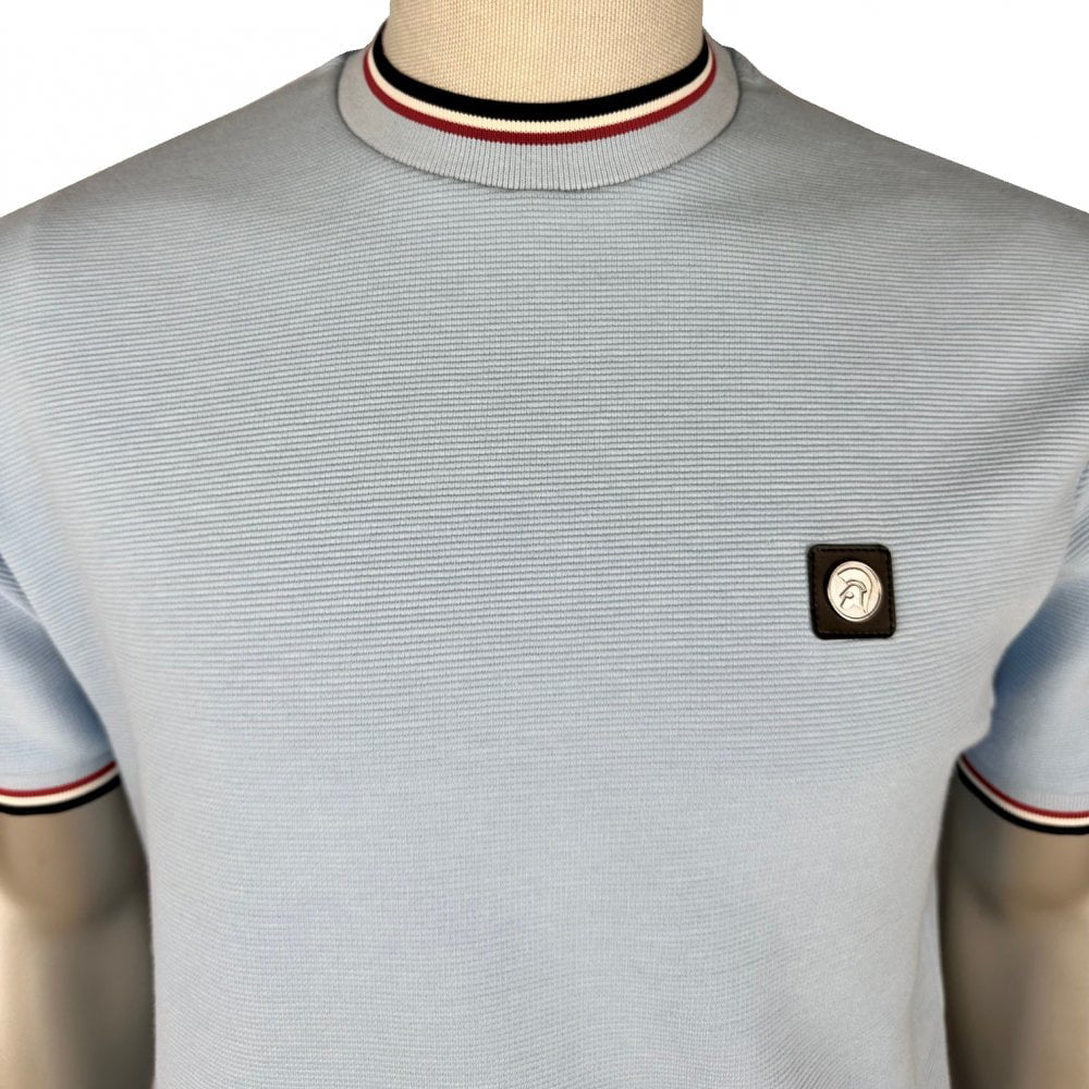 Trojan Ottoman Rib T-Shirt Sky