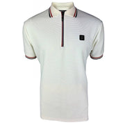 Trojan Ottoman Zip Polo Shirt White