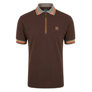 Trojan Oxford Collar Polo Shirt Brown