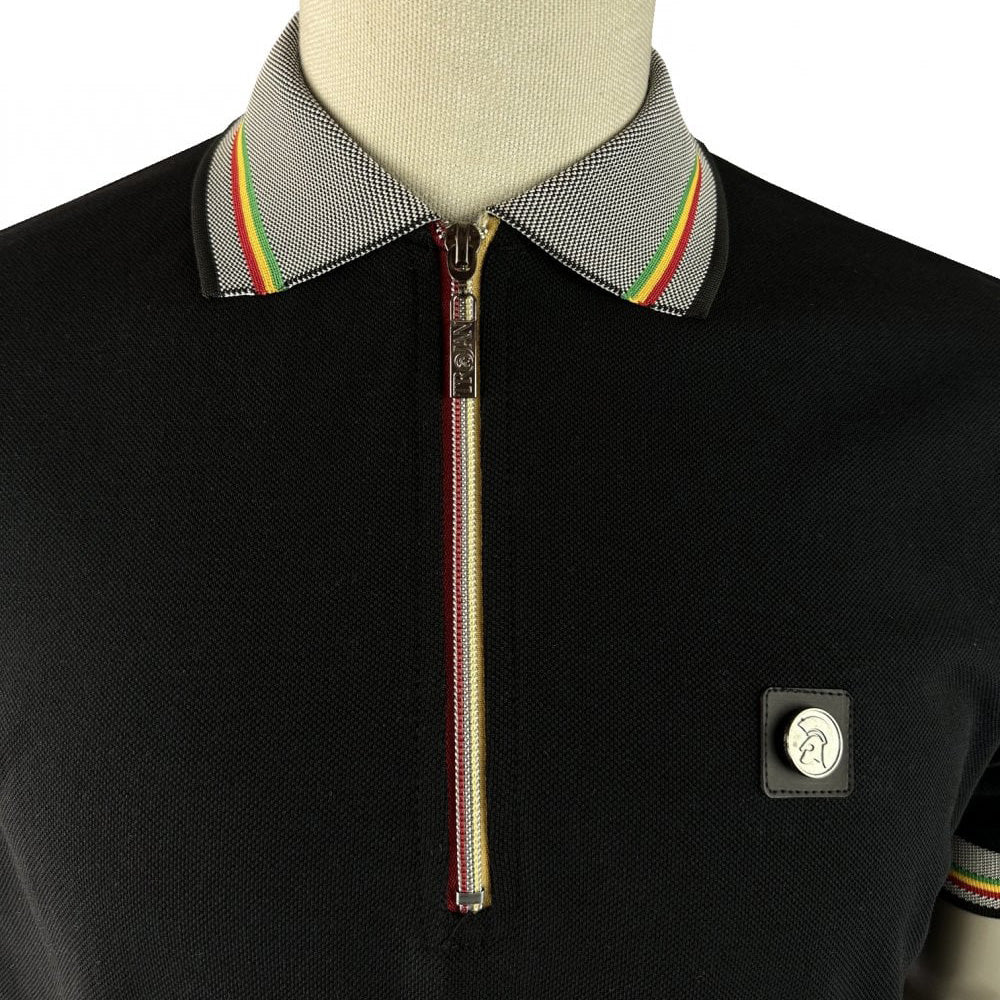 Trojan Oxford Collar Polo Shirt Black