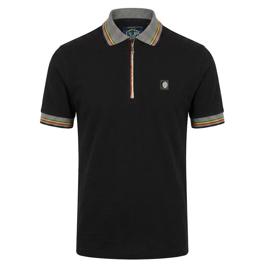 Trojan Oxford Collar Polo Shirt Black