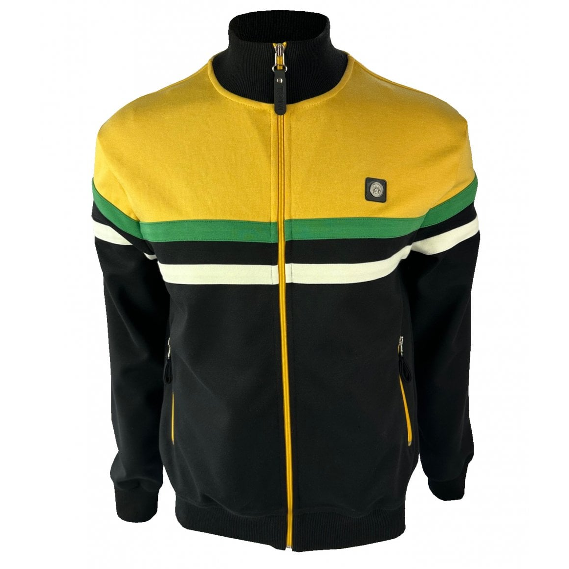 Trojan Retro Panel Track Top Black