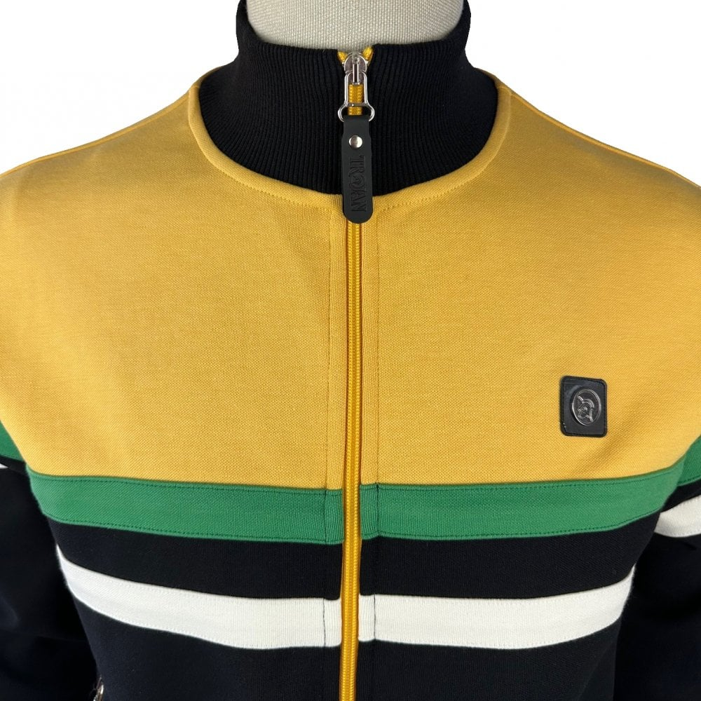 Trojan Retro Panel Track Top Black