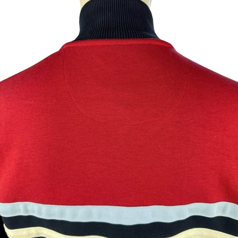 Trojan Retro Panel Track Top Navy