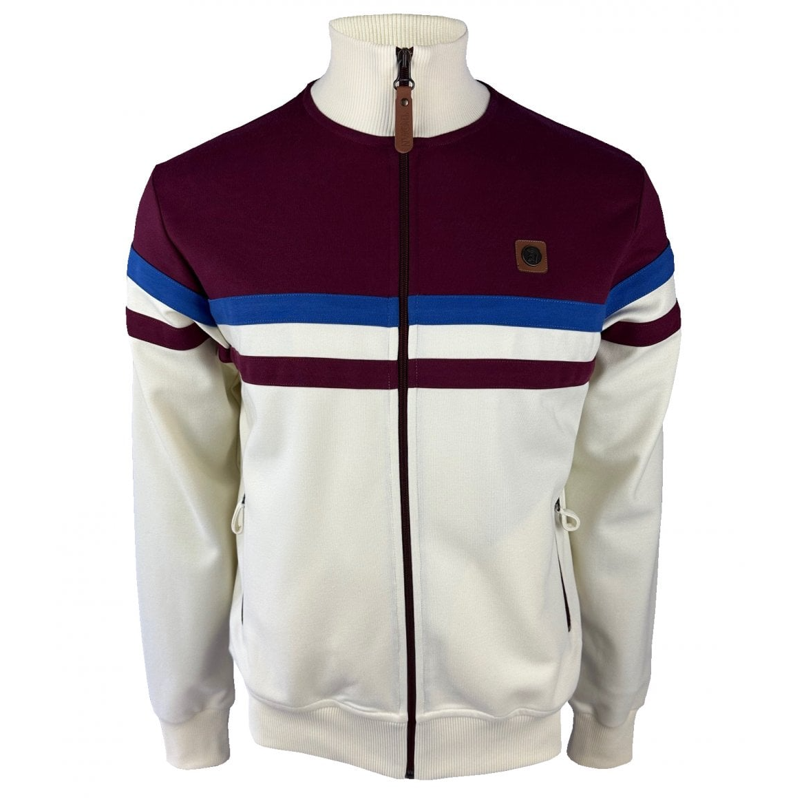 Trojan Retro Panel Track Top Claret