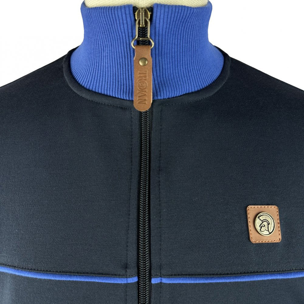 Trojan Piping Track Top Navy