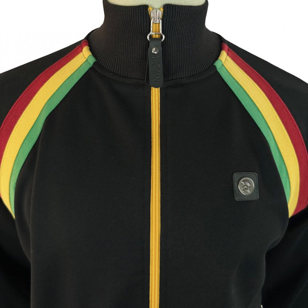 Trojan Raglan Stripe Track Top Rasta