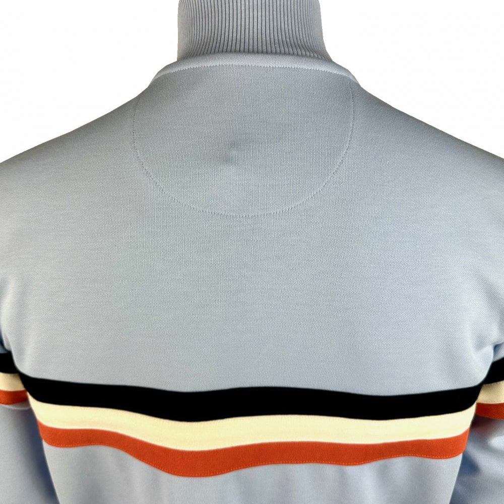 Trojan Retro Stripe Track Top Sky