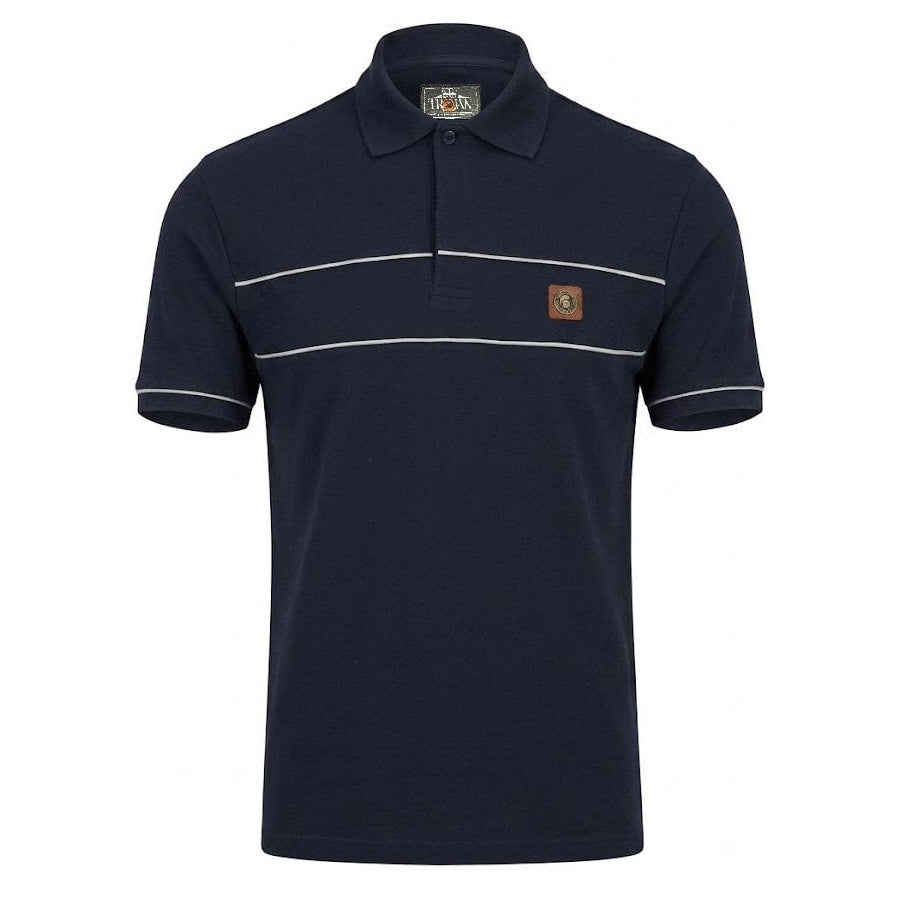 Trojan Piping Polo Shirt Navy