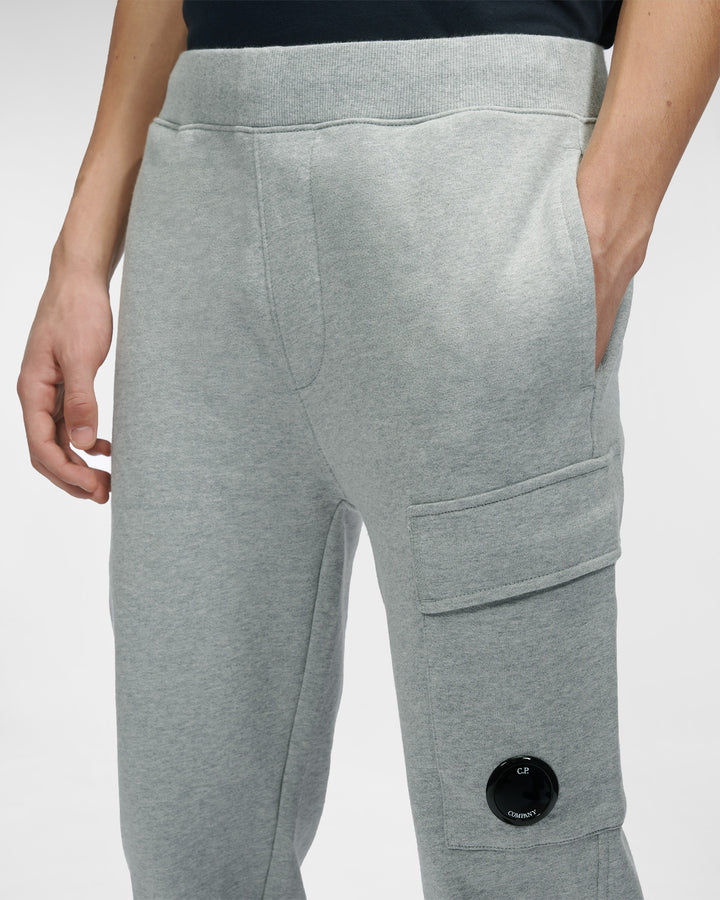 CP Company Diagonal Raised Fleece Joggers Grey Melange - Urban Menswear