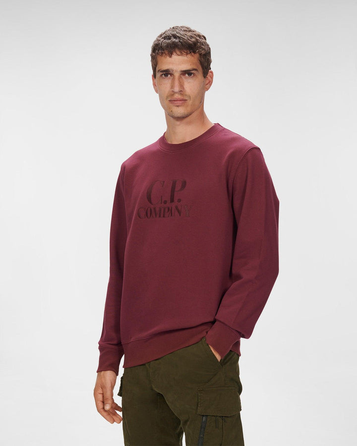 CP Company Embroidered Logo Sweatshirt Port Royal - Urban Menswear