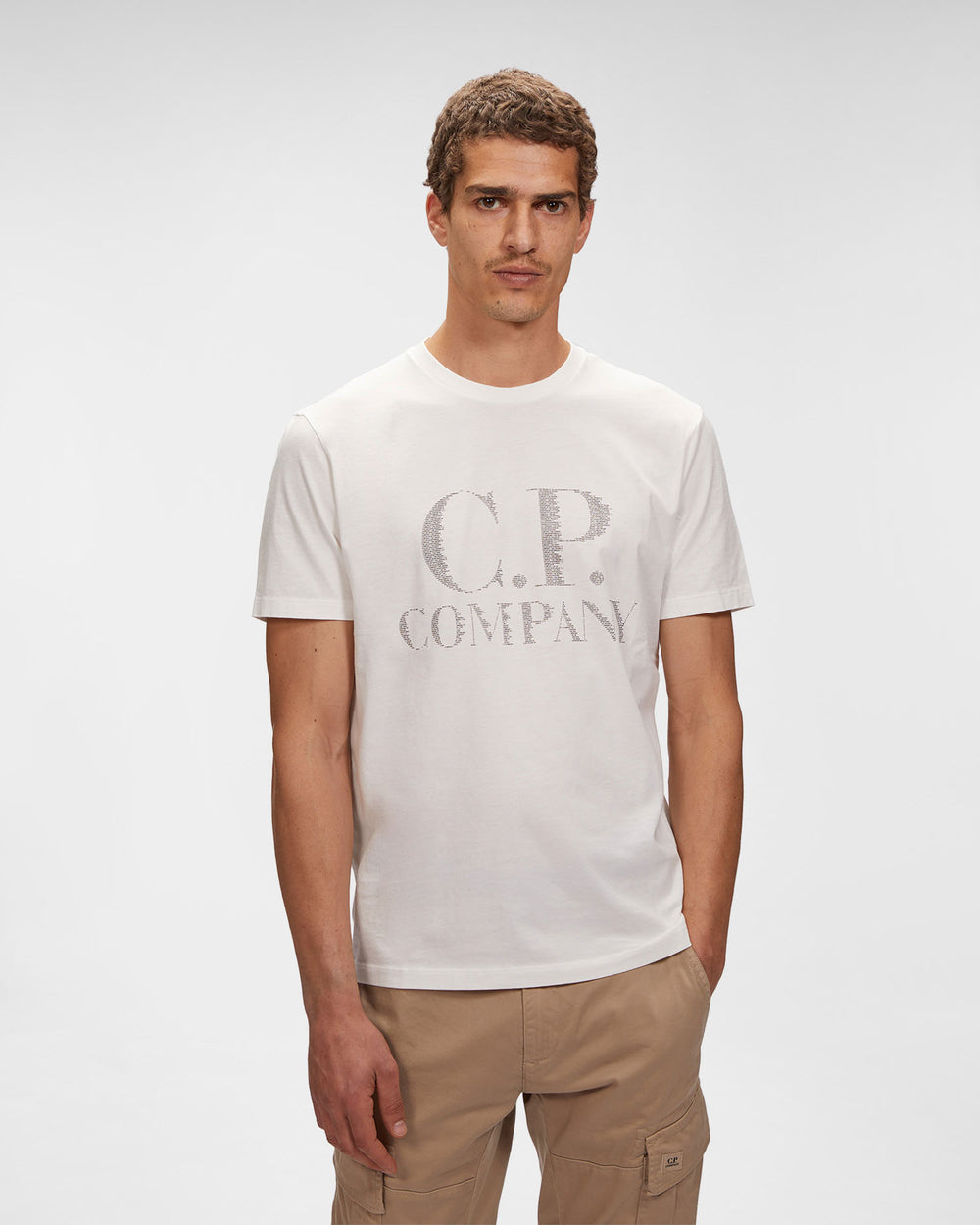 CP Company Large Logo T-Shirt White - Urban Menswear