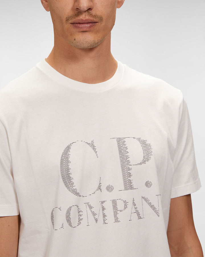 CP Company Large Logo T-Shirt White - Urban Menswear