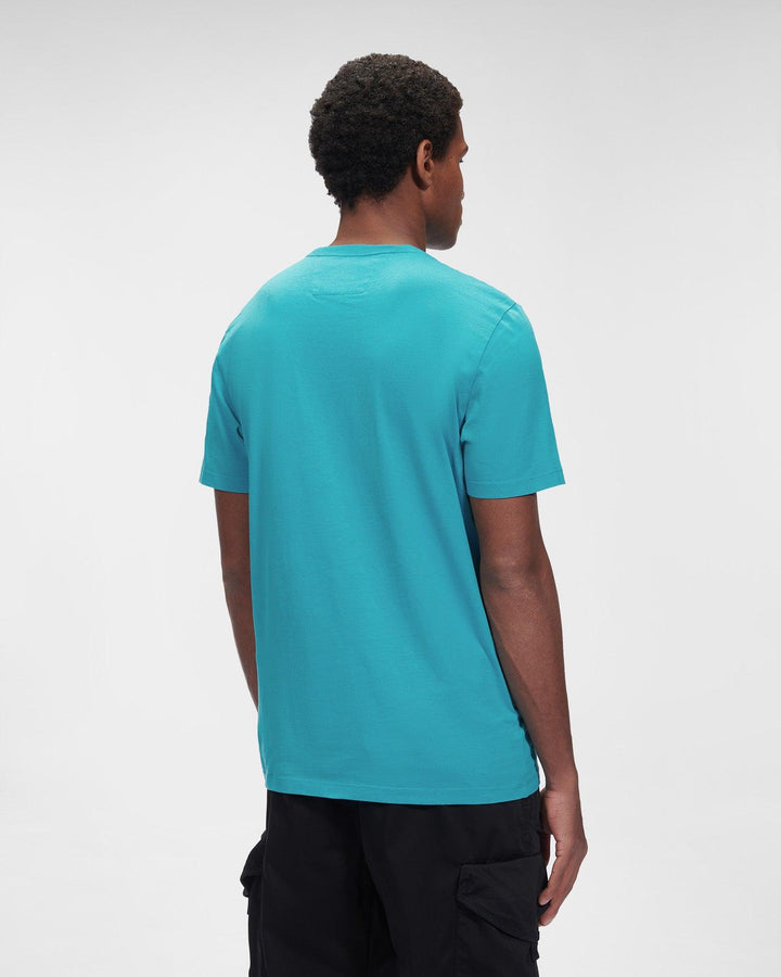 CP Company Patch Logo T-Shirt Tile Blue - Urban Menswear