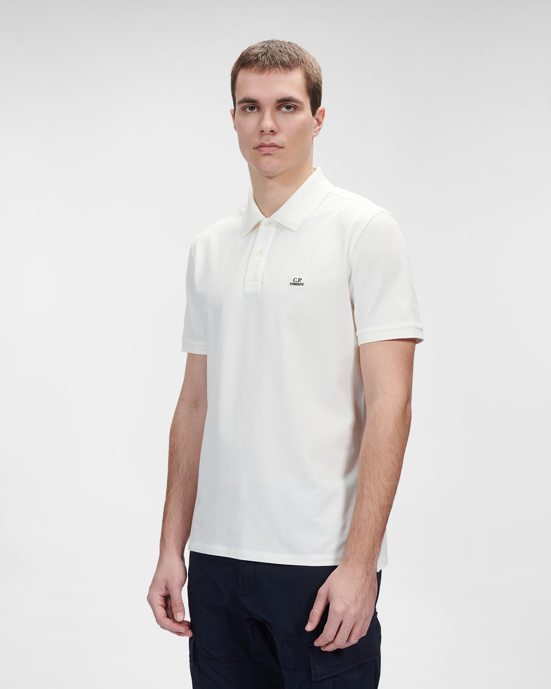 CP Company Regular Fit Polo Shirt White - Urban Menswear