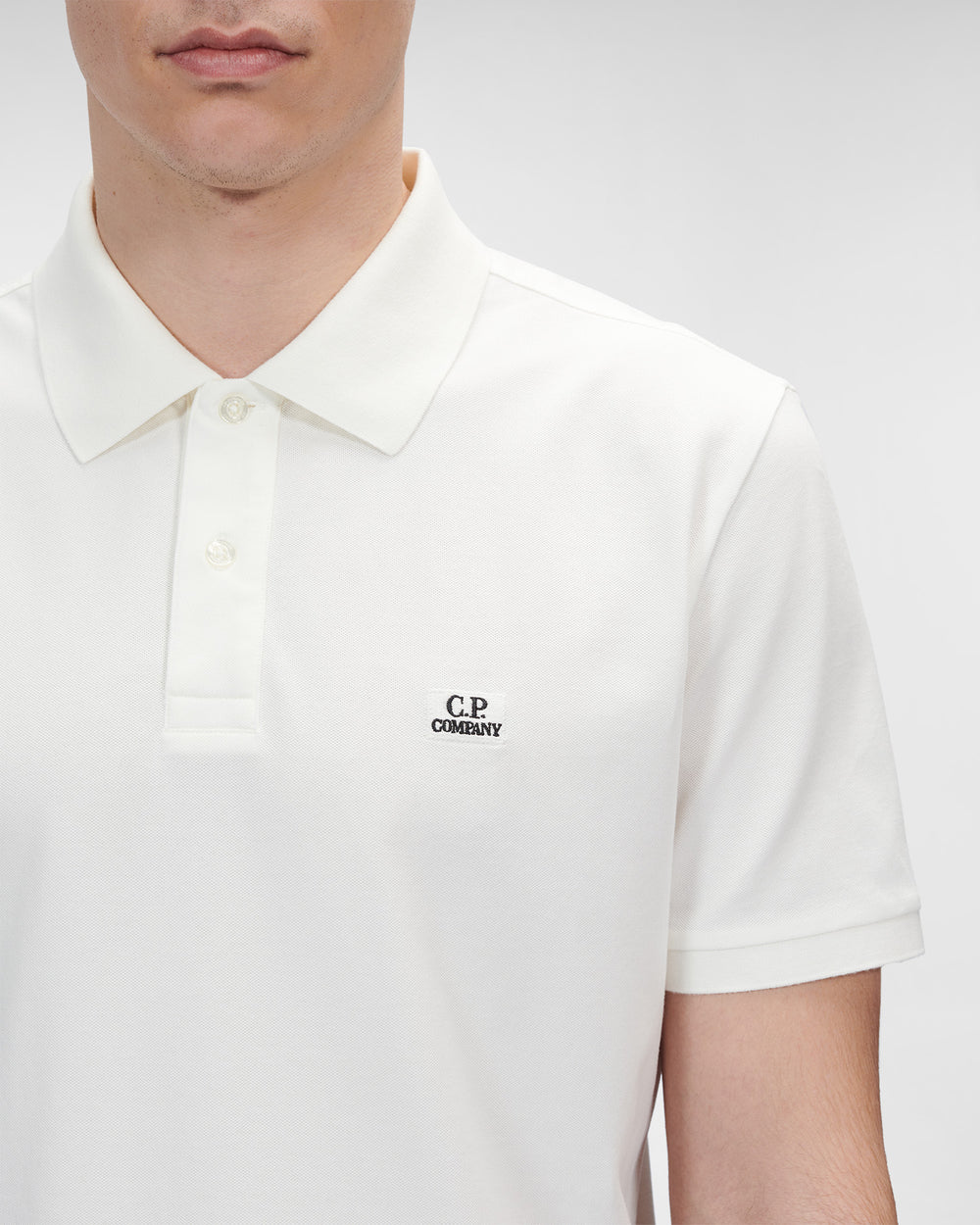 CP Company Regular Fit Polo Shirt White - Urban Menswear