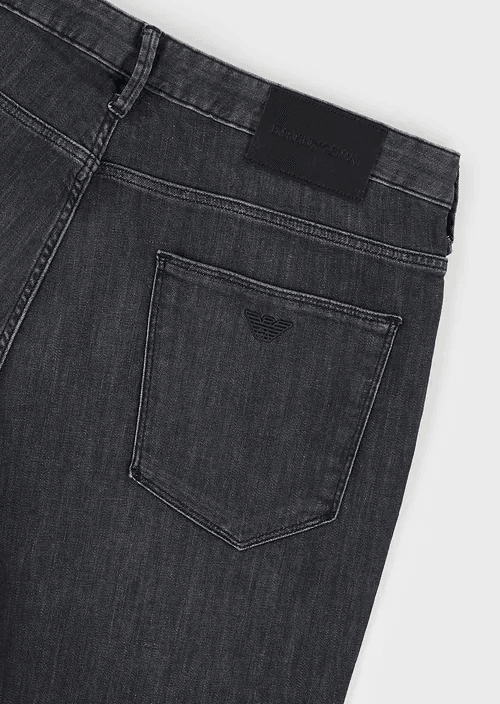 Mens black armani jeans 2025 slim fit
