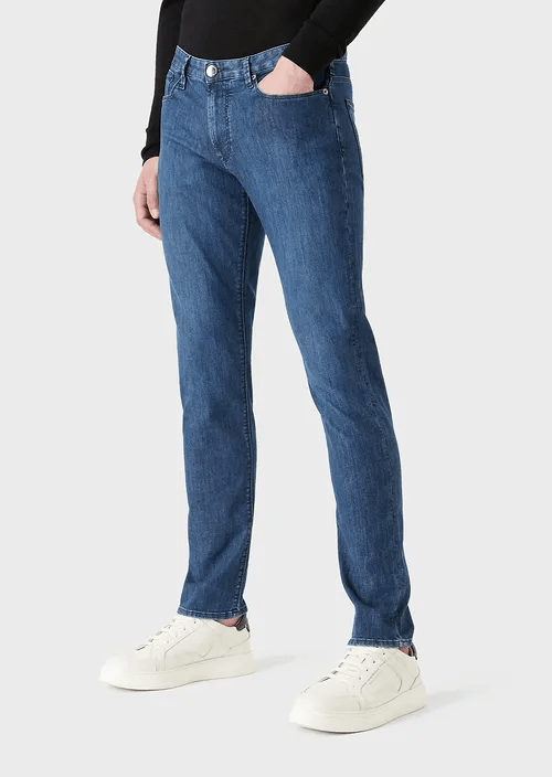 Emporio Armani Jeans J06 Slim Fit Denim Blue - Urban Menswear