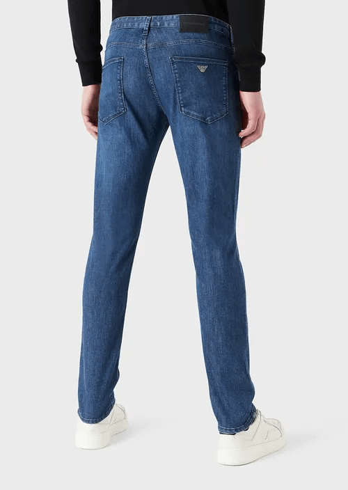 Emporio Armani Jeans J06 Slim Fit Denim Blue - Urban Menswear