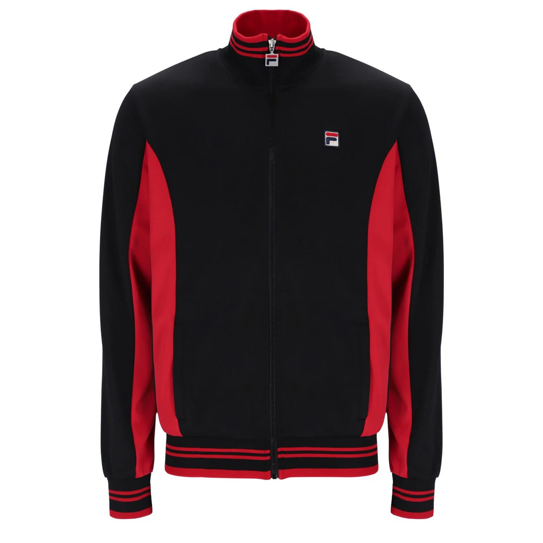 Fila Vintage Manne Track Top Black/Red - Urban Menswear