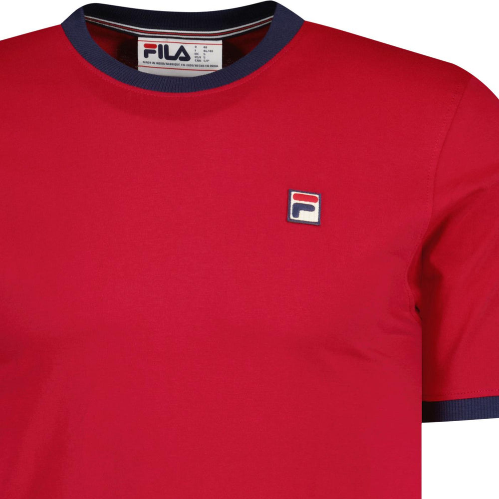 Fila Vintage Marconi T-Shirt Red/Navy - Urban Menswear