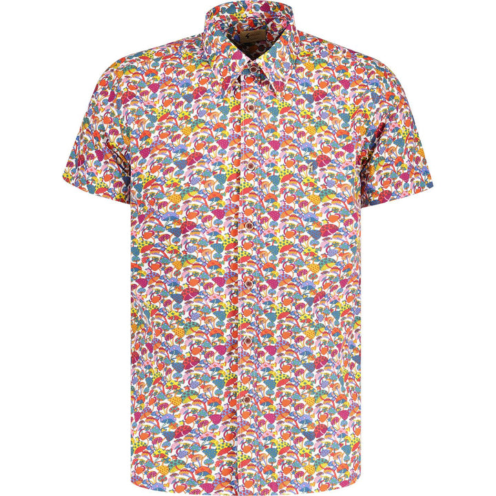Gabicci Vintage Fincher Retro Shirt Sienna - Urban Menswear