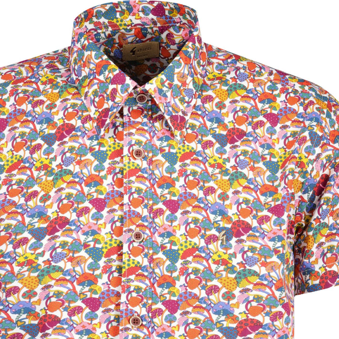 Gabicci Vintage Fincher Retro Shirt Sienna - Urban Menswear