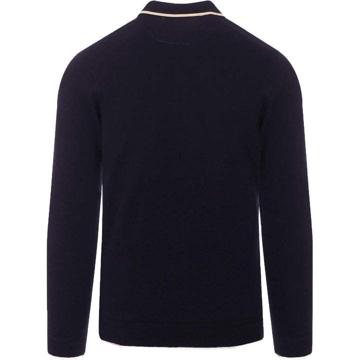 Gabicci Vintage Lineker Knitted Polo Shirt Navy - Urban Menswear