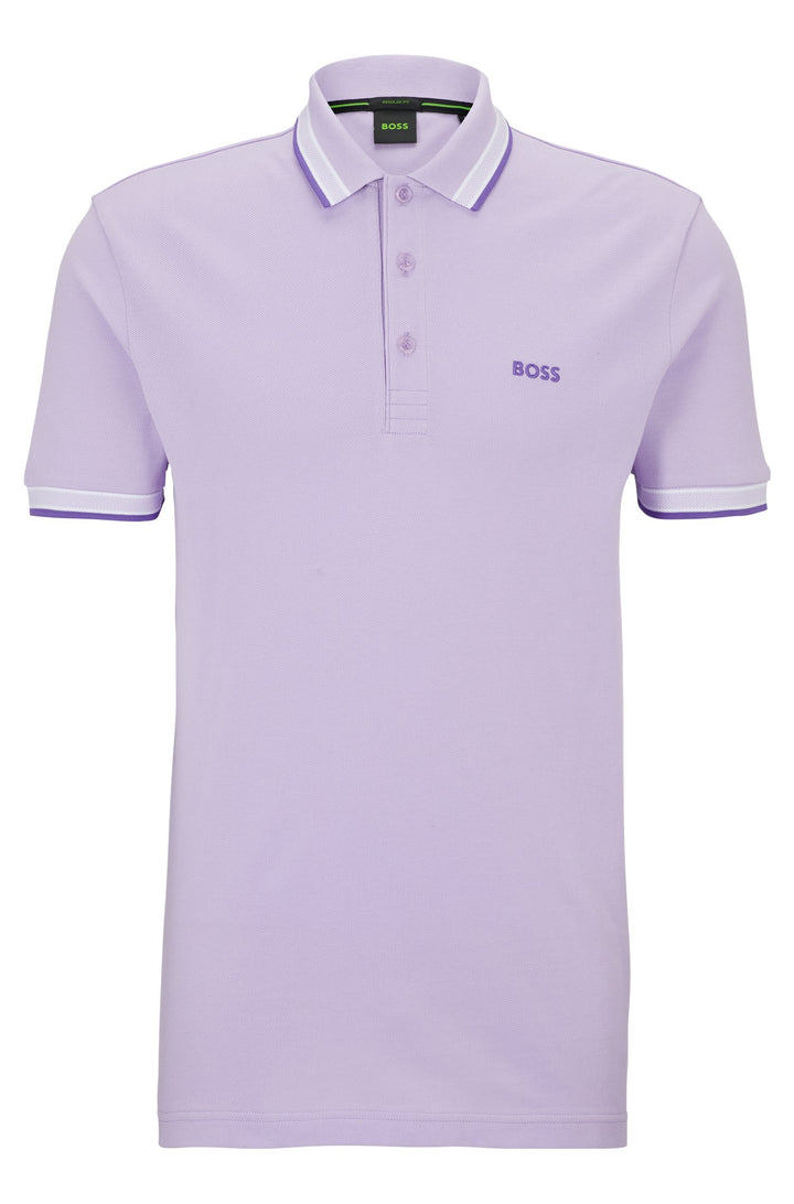 Hugo Boss Paddy Polo Shirt Light Purple - Urban Menswear