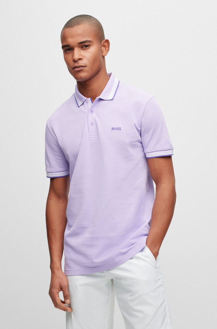 Hugo Boss Paddy Polo Shirt Light Purple - Urban Menswear