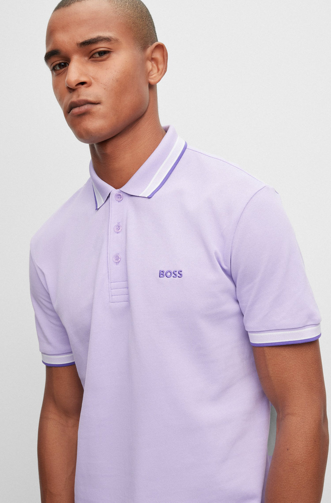 Hugo Boss Paddy Polo Shirt Light Purple - Urban Menswear