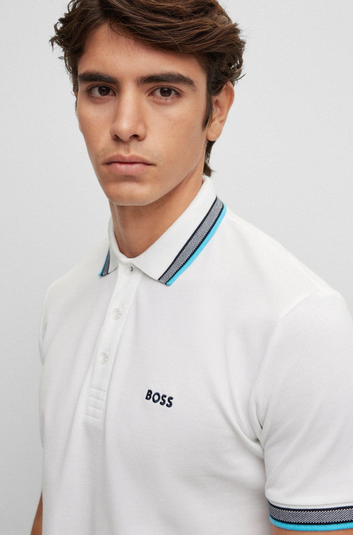 Hugo Boss Paddy Polo Shirt White - Urban Menswear