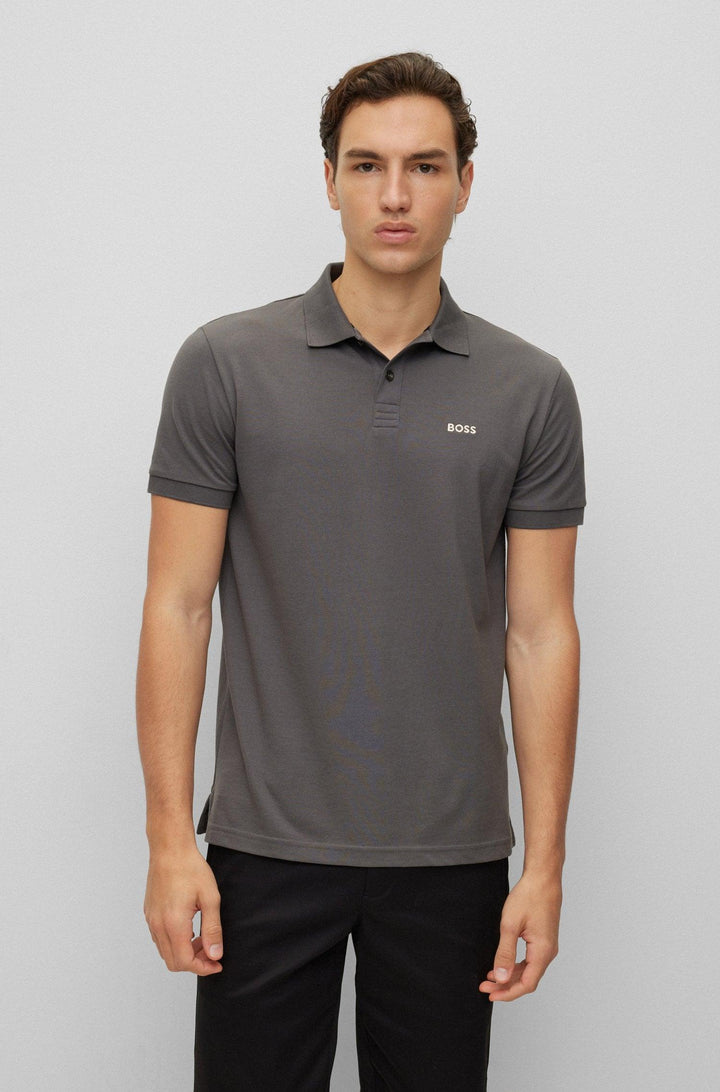 Hugo Boss Piro Polo Shirt Dark Grey - Urban Menswear