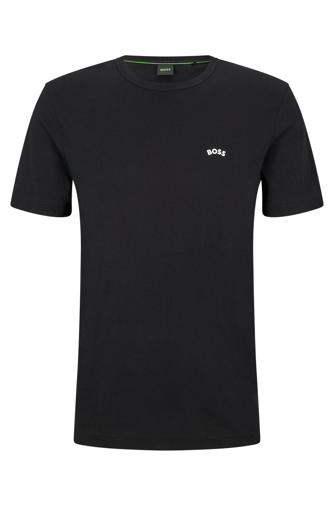 Hugo Boss Curved Logo T-Shirt Black - Urban Menswear
