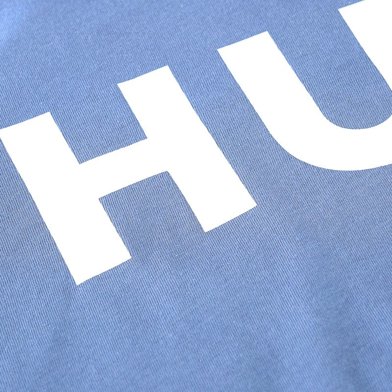 Hugo Logo Print T-Shirt Light Blue - Urban Menswear