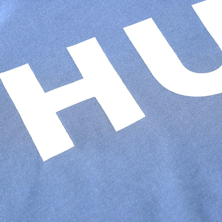 Hugo Logo Print T-Shirt Light Blue - Urban Menswear