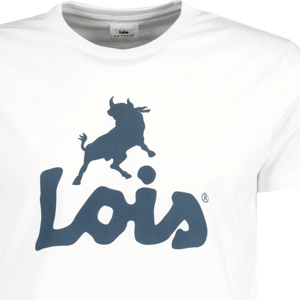 Lois New Baco Logo T-Shirt White - Urban Menswear