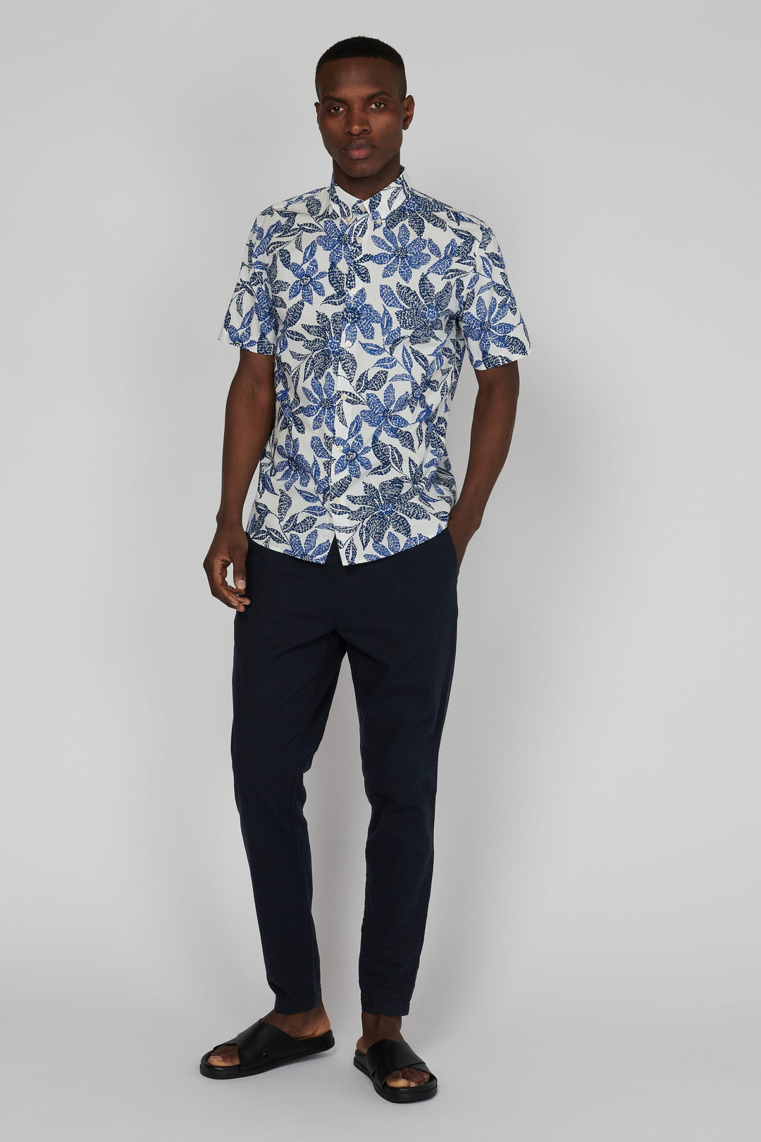 Matinique Floral Print Shirt White - Urban Menswear