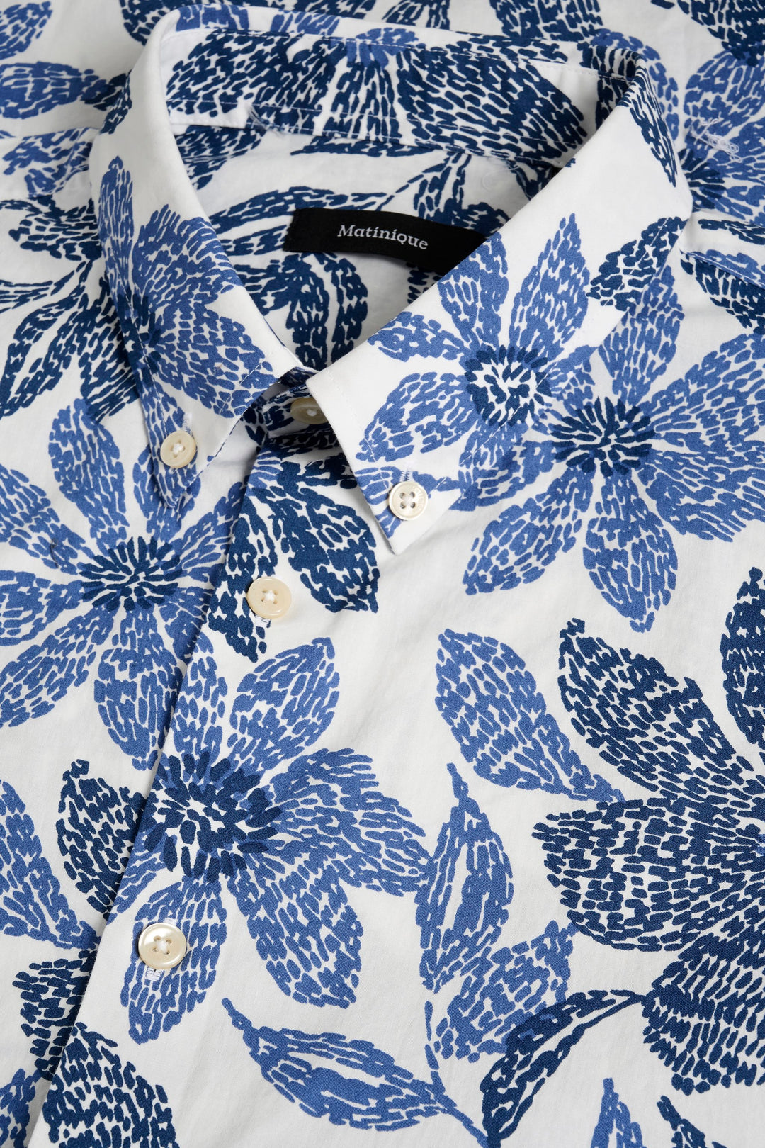 Matinique Floral Print Shirt White - Urban Menswear