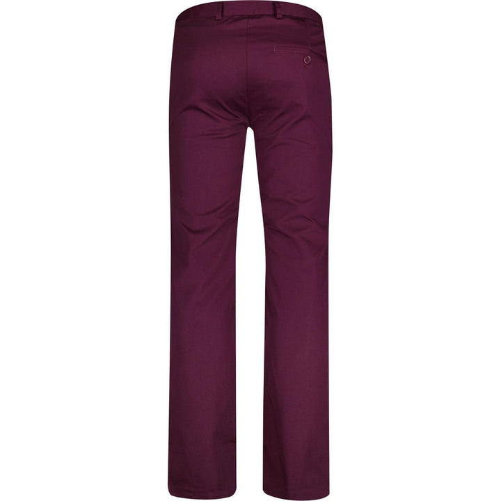 Merc London Winston Sta Prest Trousers Wine - Urban Menswear