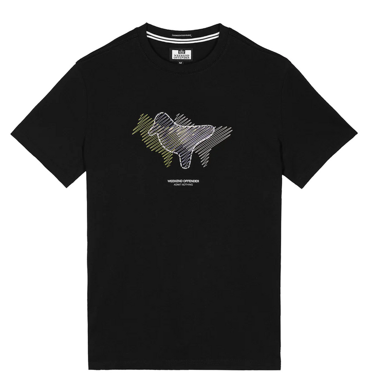Weekend Offender Gabe T-Shirt Black - Urban Menswear
