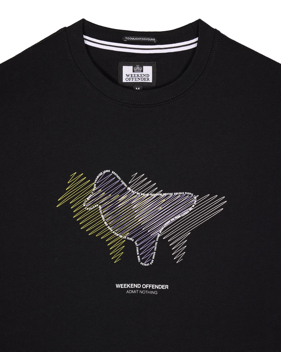 Weekend Offender Gabe T-Shirt Black - Urban Menswear