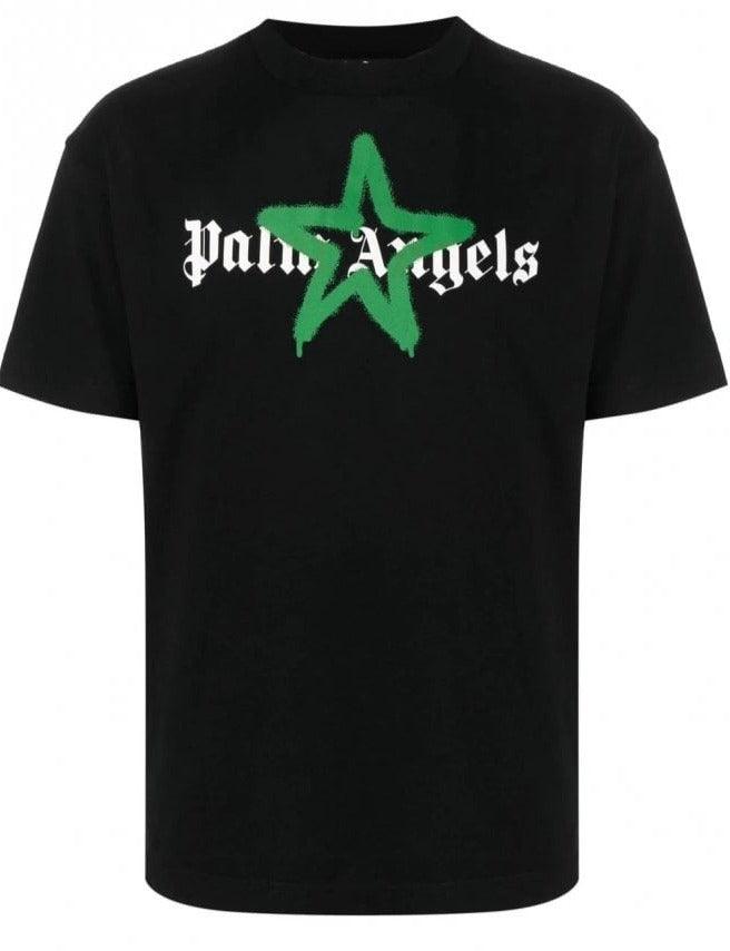 Palm Angels Star Sprayed T-Shirt Black - Urban Menswear
