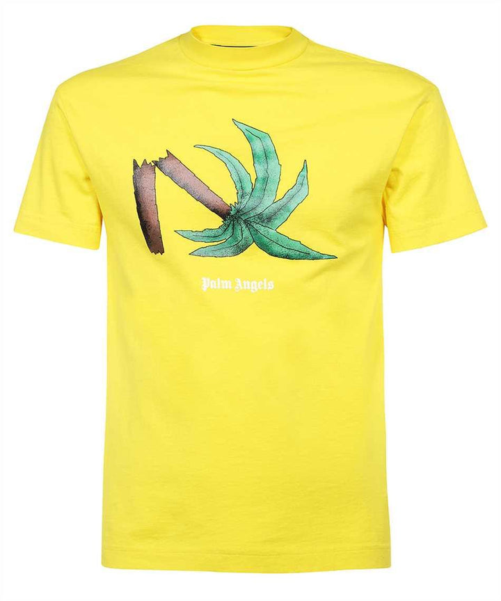 Palm Angels Broken Palm T-Shirt Yellow - Urban Menswear